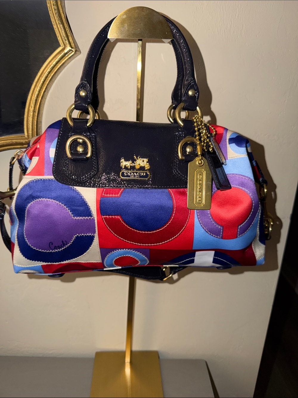 Coach Madison Graphic Op Art Resort Sabrina Satchel